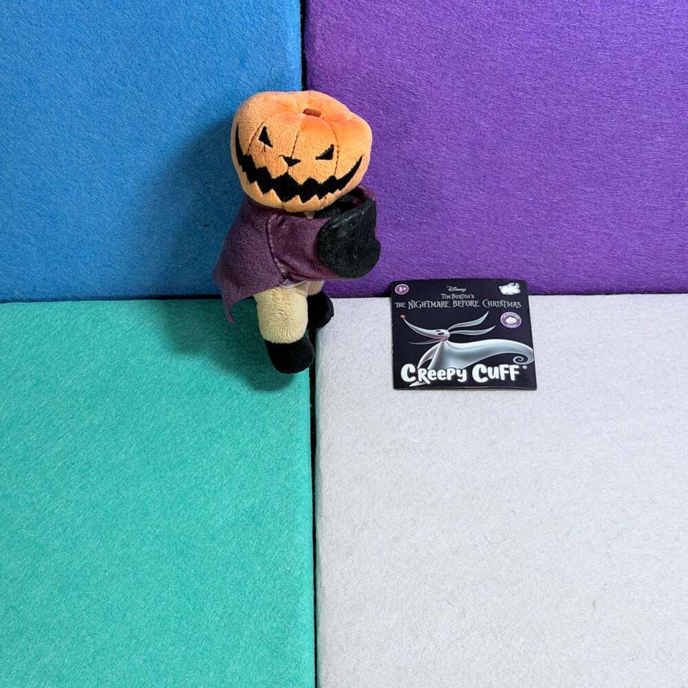 Disney The Nightmare Before Christmas Creepy Cuff Pumpkin King Plush Bracelet